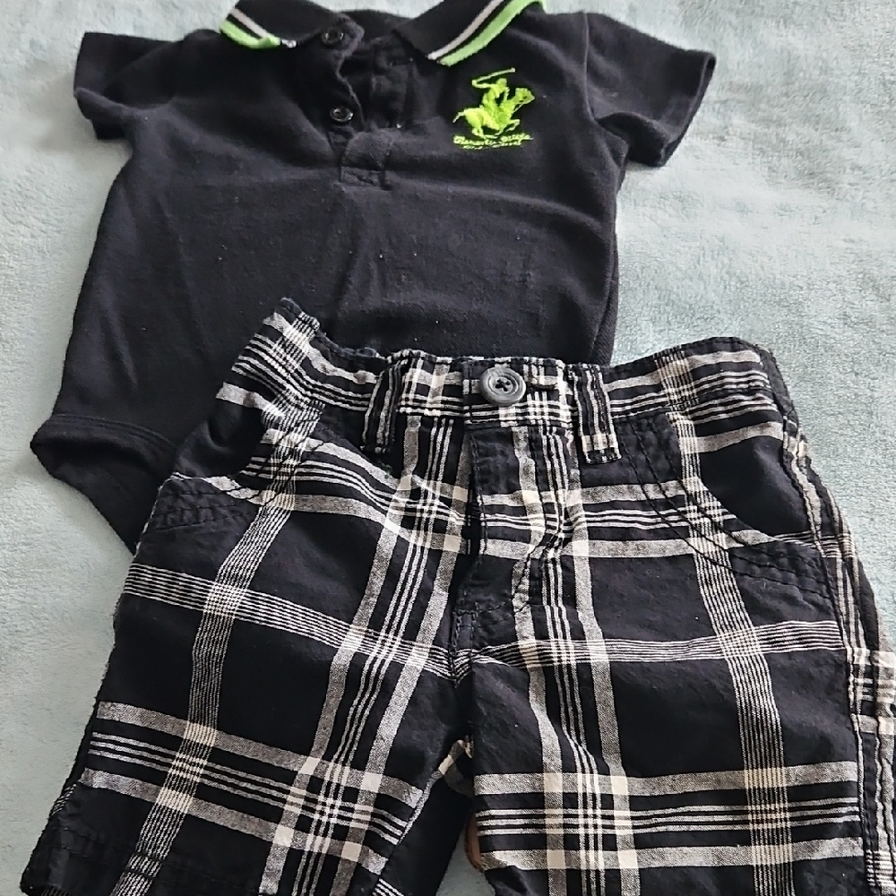 Beverly Hills Polo Club Black and White Kids Matching Set